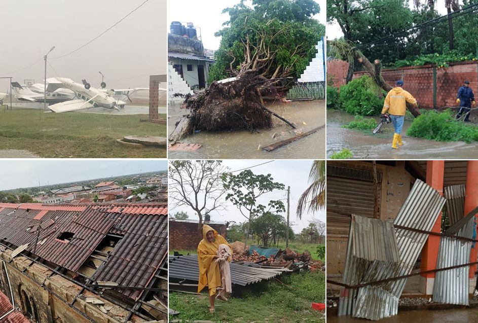 Tormenta con vientos huracanados y granizo provoca destrozos en Trinidad