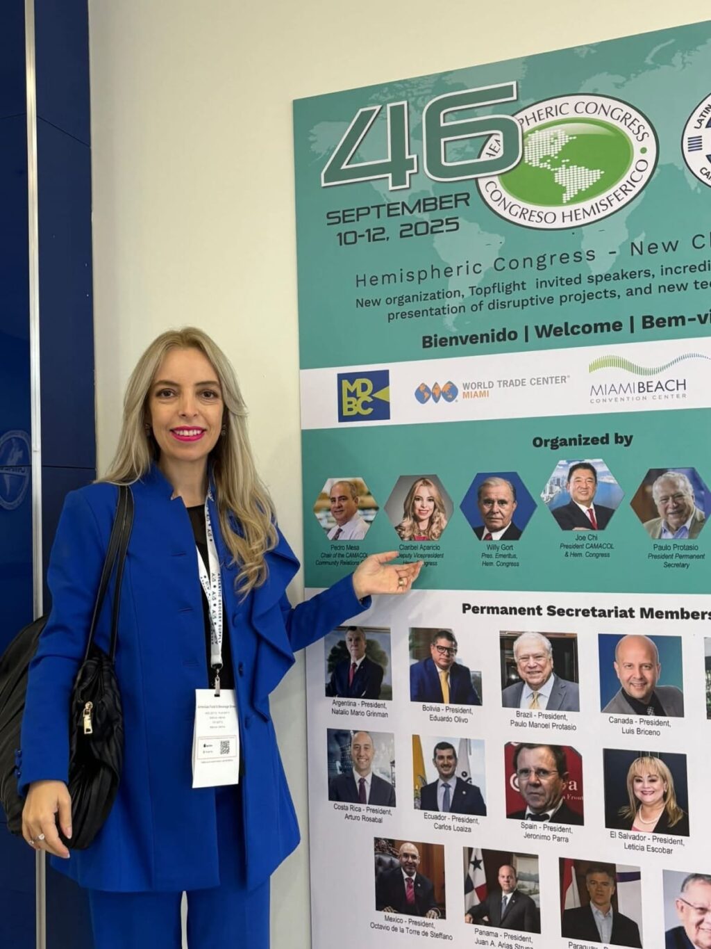 Bolivia alcanza un hito internacional: Claribel Aparicio asume vicepresidencia del Congreso Hemisférico de Cámaras de Comercio