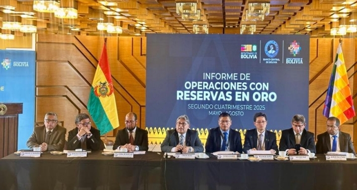 Bolivia sostiene sus reservas internacionales con oro: el 90% está en el exterior, revela el BCB