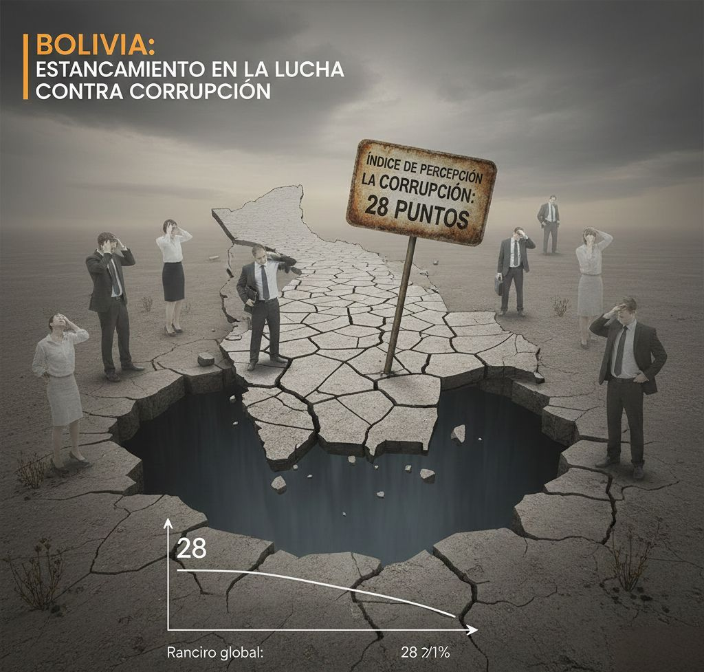 Bolivia estancada en corrupción: el país repite nota, pero cae en el ranking internacional