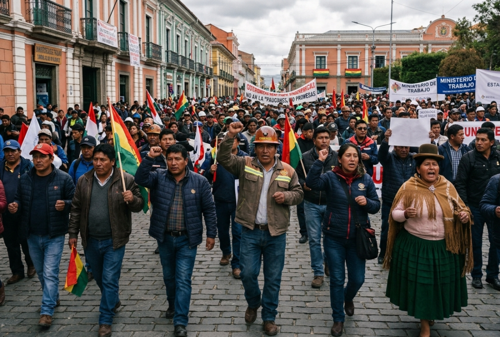 Bolivia 1 de mayo 2026: sin aumento salarial y con críticas a la gestión, crece la presión social contra el Gobierno