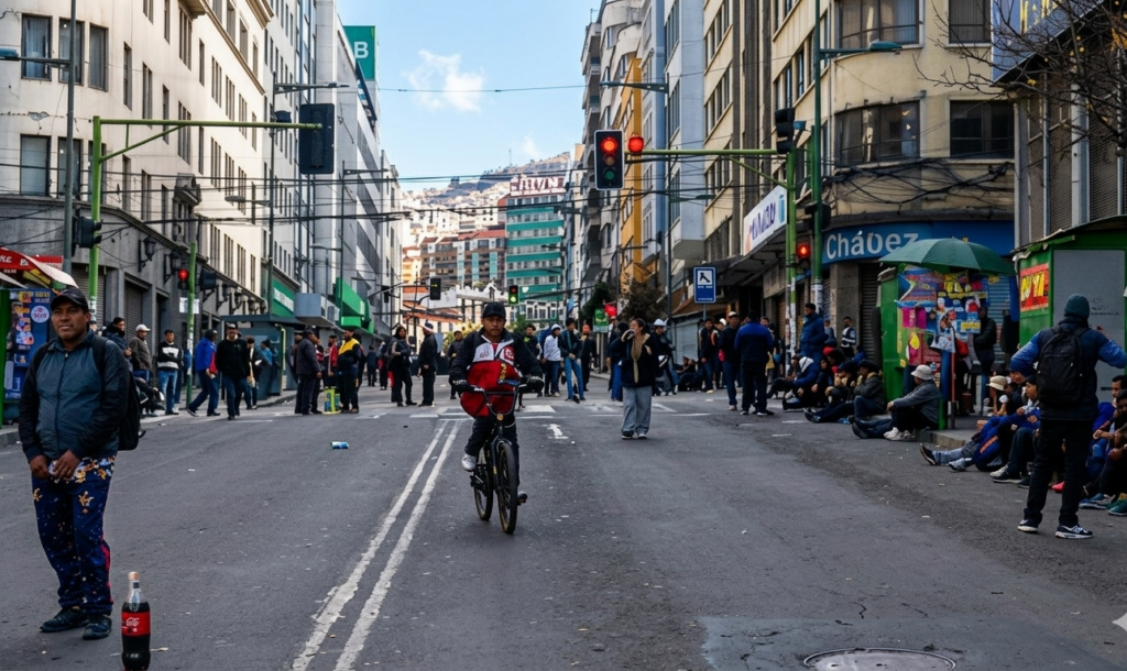 La Paz vive una jornada crítica por el paro del transporte y la creciente tensión social