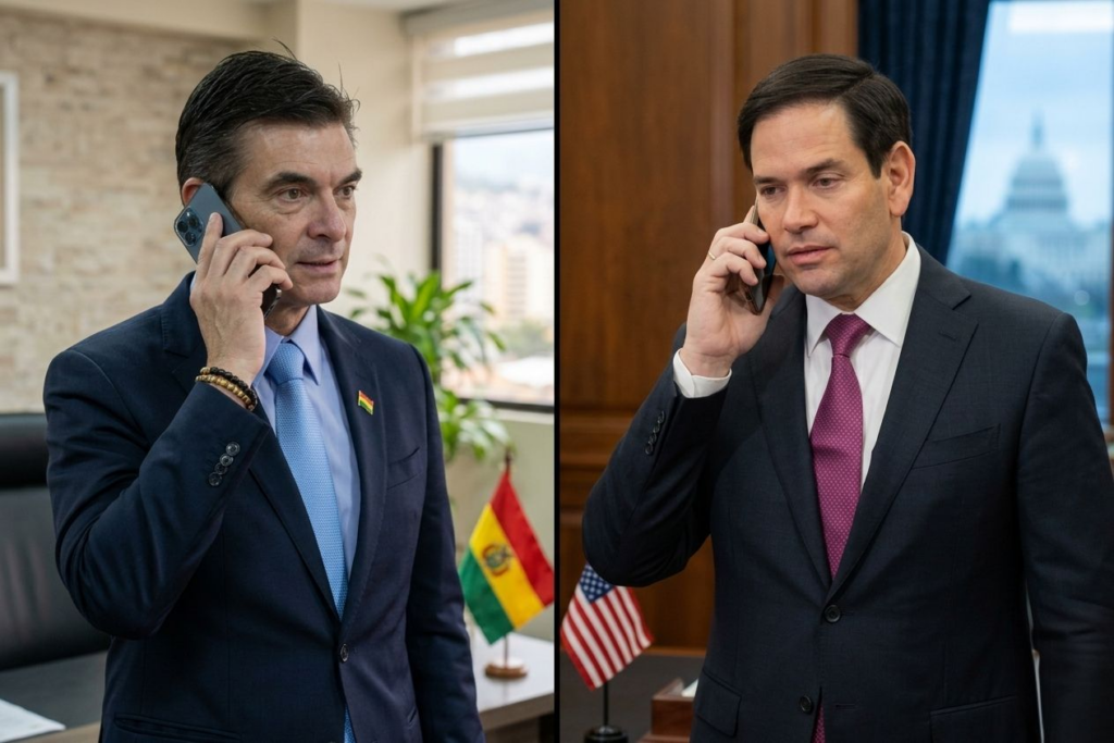 EE.UU. reafirma apoyo a Bolivia tras conversación entre Marco Rubio y Rodrigo Paz
