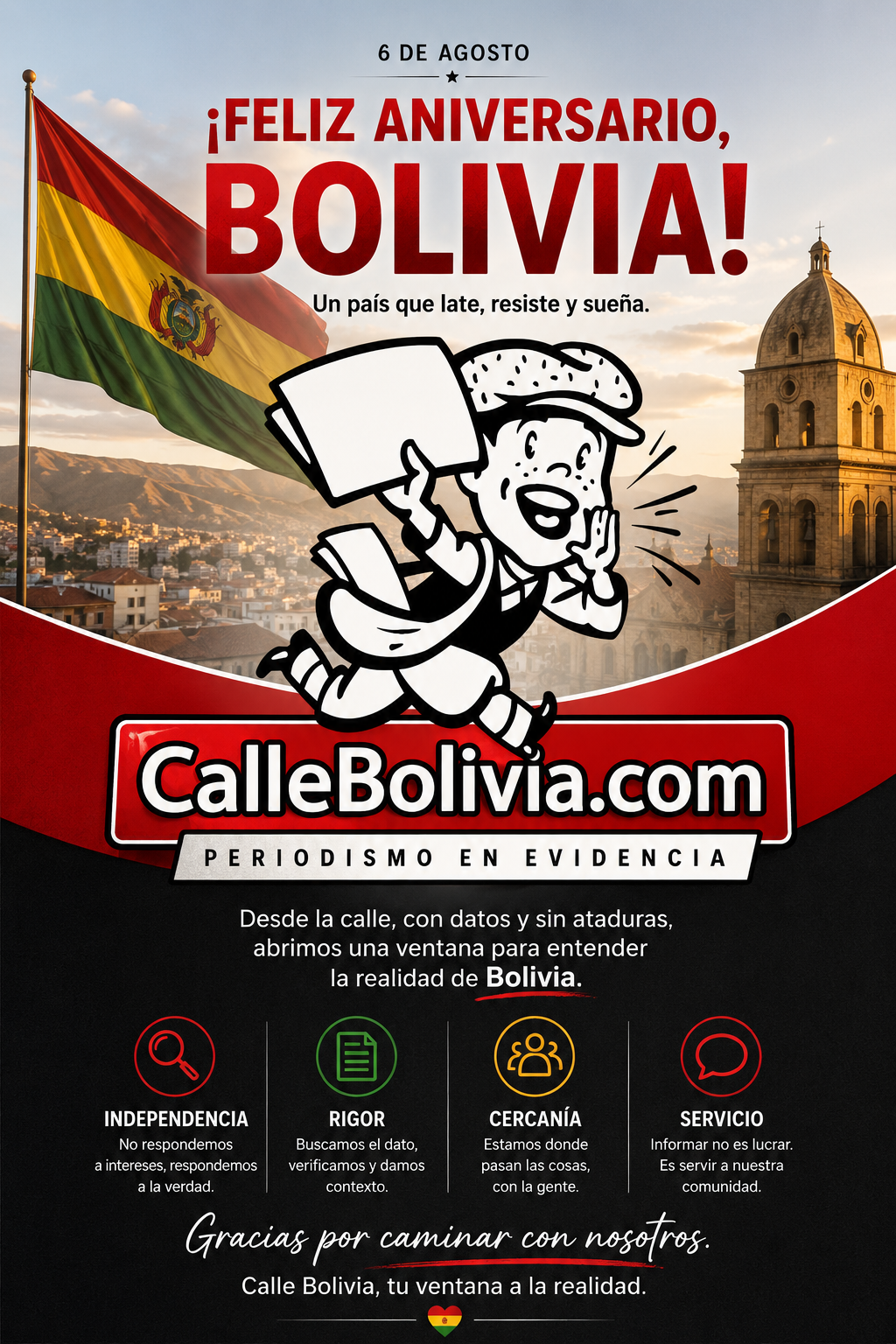 Bolivia cumple años y Calle Bolivia celebra estar en la calle, donde realmente ocurre el país